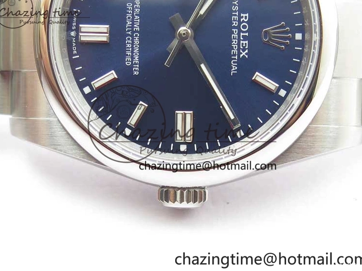 Blue 36mm Perpetual Dial Edition BP Best Bracelet 126000 Dark Oyster on SS 0412